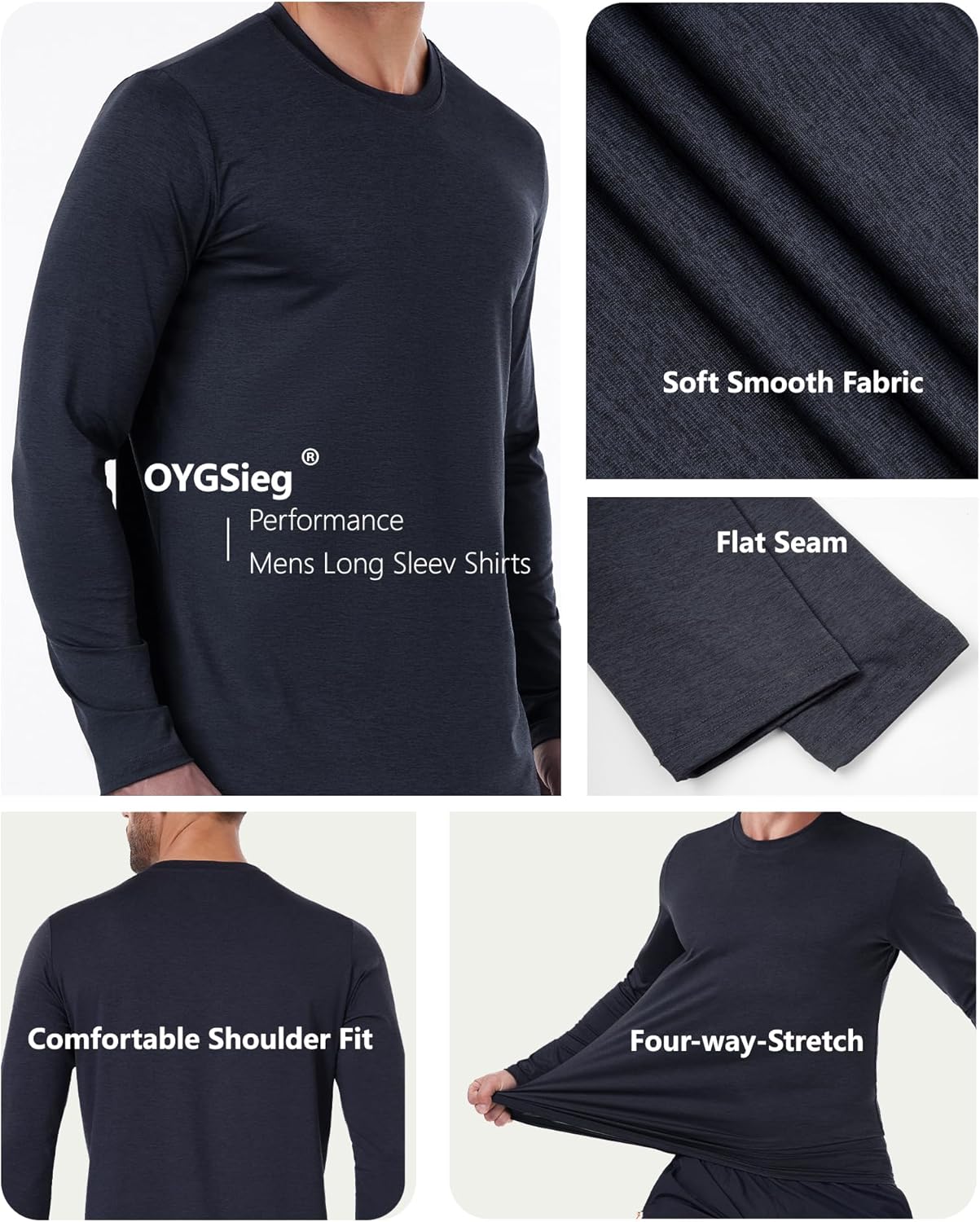 Thumbnail 3 de Men's Quick Dry Long Sleeve Shirts 6-Pack
