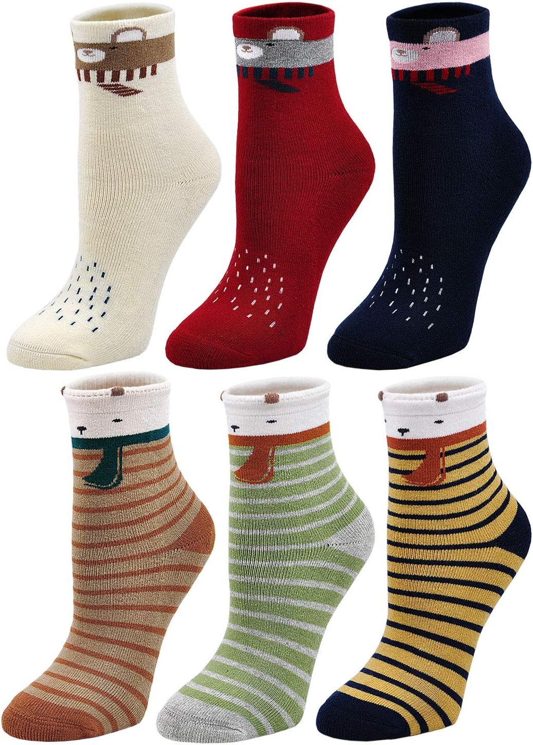 Thumbnail 2 de LOFIR Chaussettes chaudes en coton thermiques pour enfants (6 paires) – tailles 20 à 34