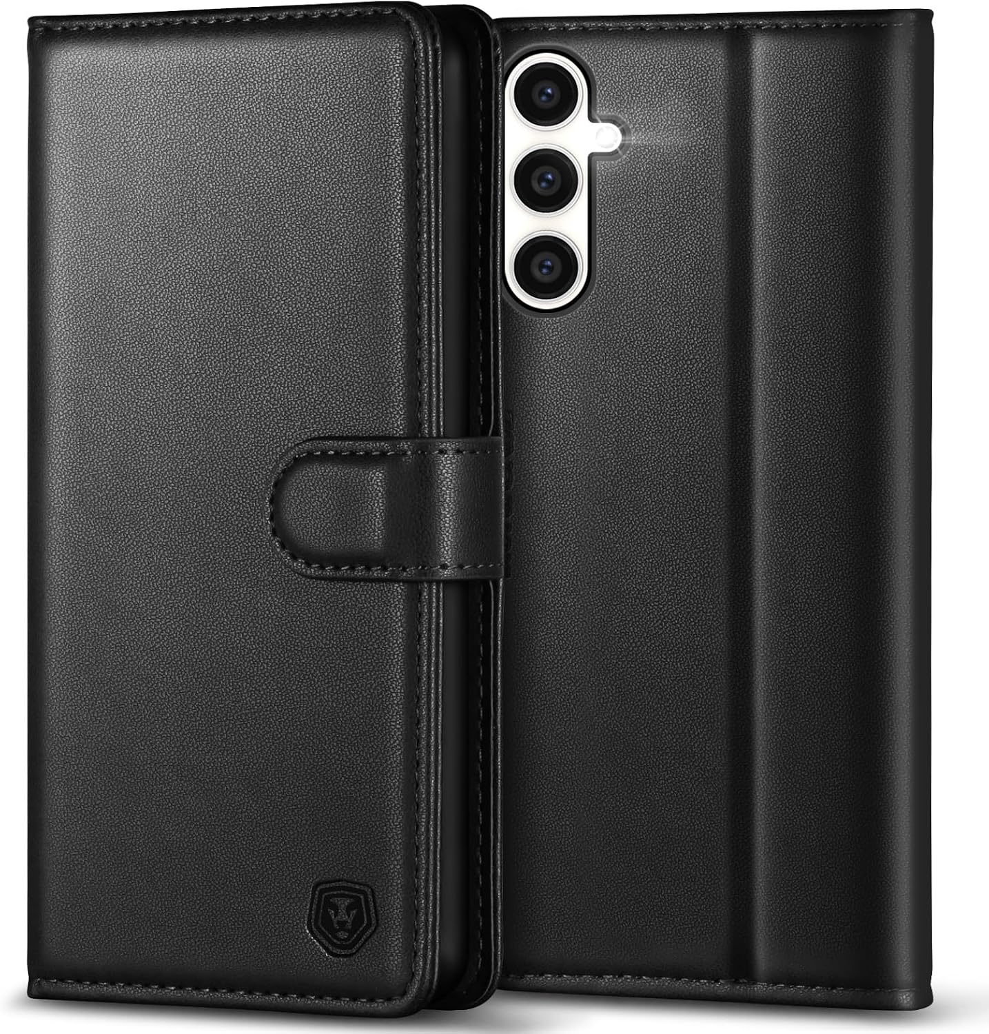 Detalle de Kuafcase for Samsung Galaxy S23 FE Case with 4 Card Slots and Magnetic Closure – Black