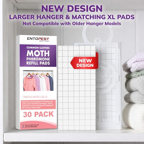 Detalle 2 de Entopest 30-Pack Clothes Moth Monitoring Traps – Refills for Room & Wardrobe Hanger Units