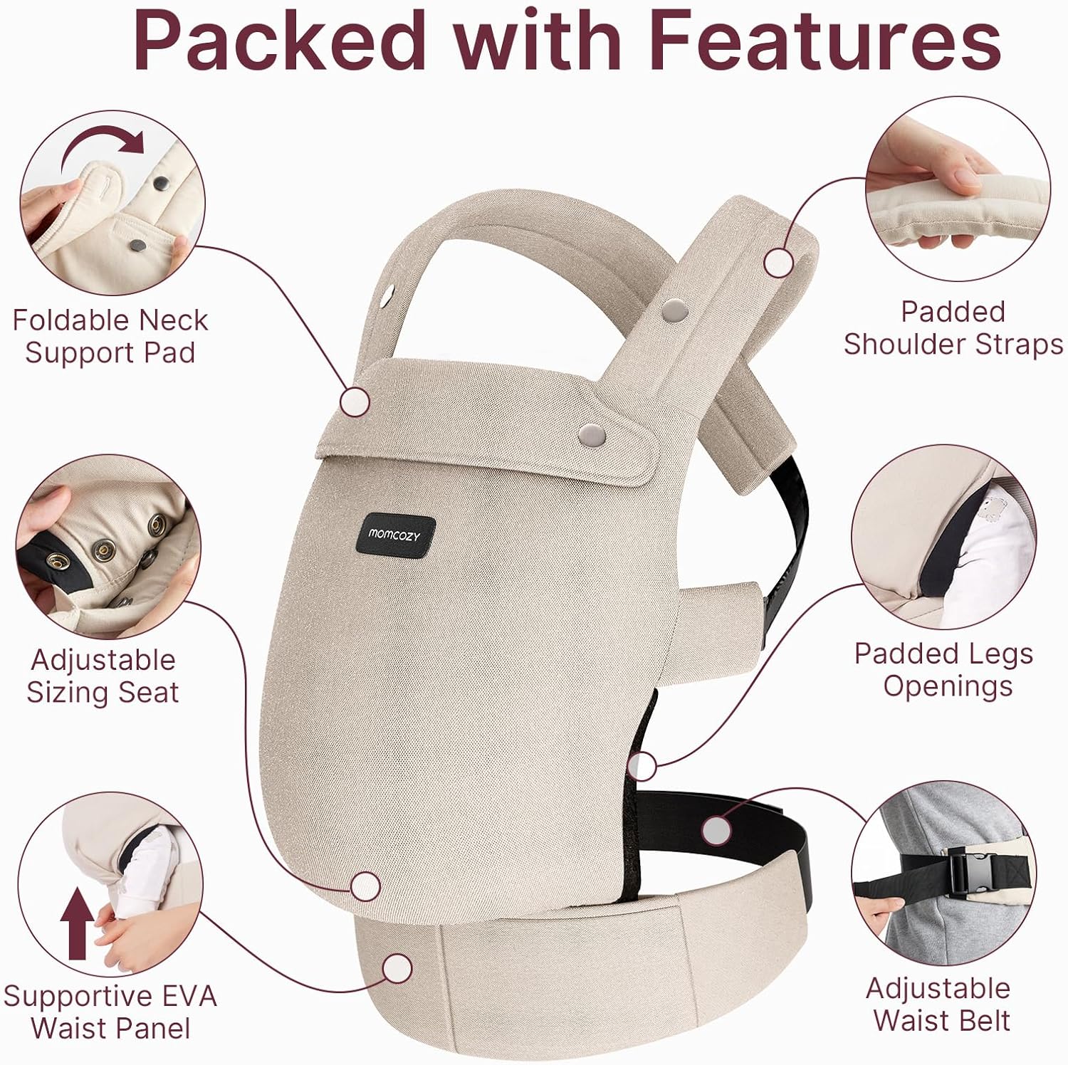 Thumbnail 4 de Momcozy PureHug baby carrier 3–24 months