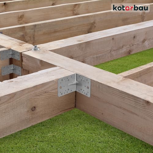 Detalle 2 de KOTARBAU® 25 Pezzi Staffa Angolare in Acciaio Zincato 130x130x100 mm – Argento