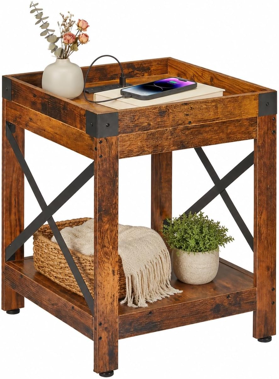 Detalle de ZEXVIDA Side Table 17.7-Inch