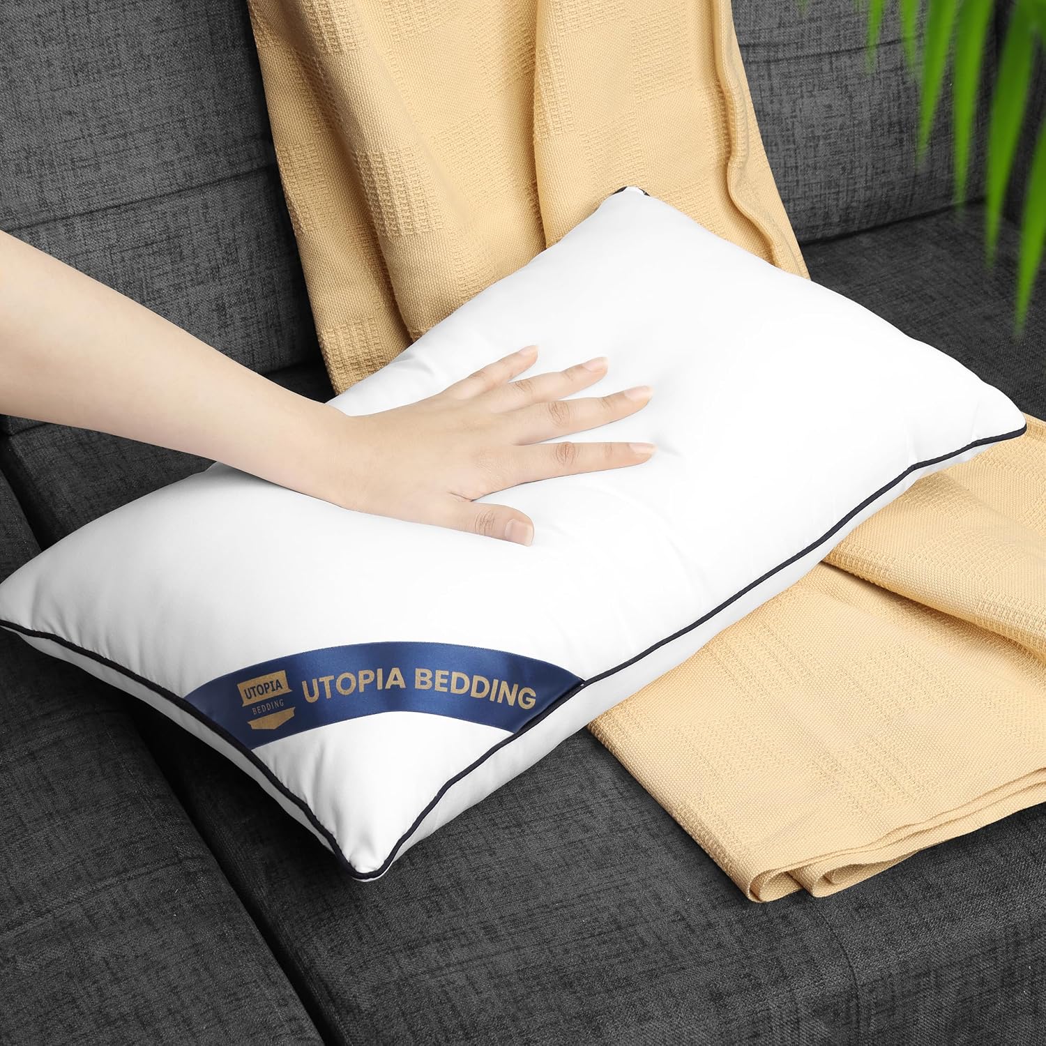 Thumbnail 6 de Utopia Bedding Kissen 30x50 cm 2er Set Weiß