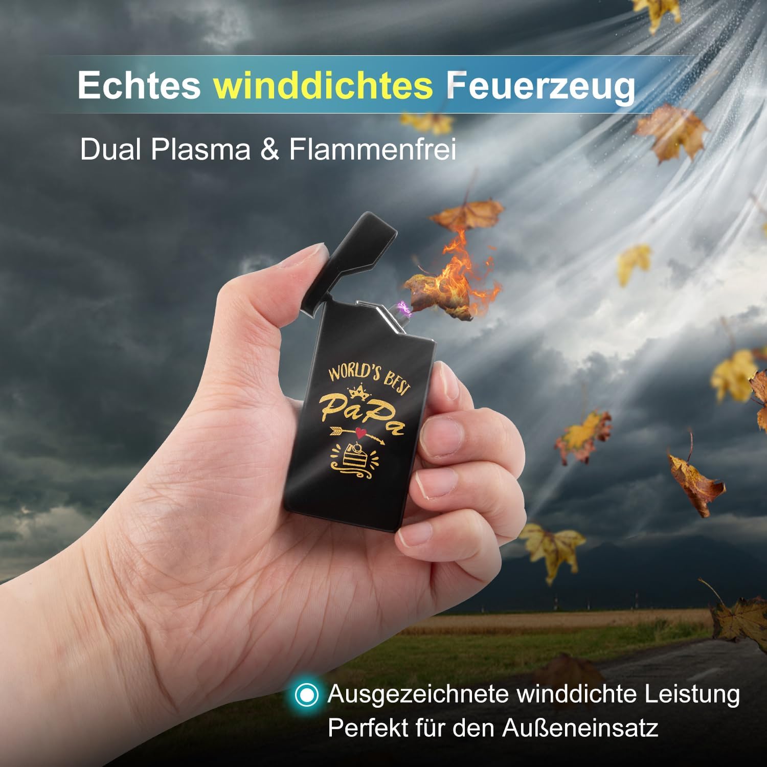 Thumbnail 6 de LcFun elektrische plasma-aansteker met USB-C, wind- en spatwaterbestendig