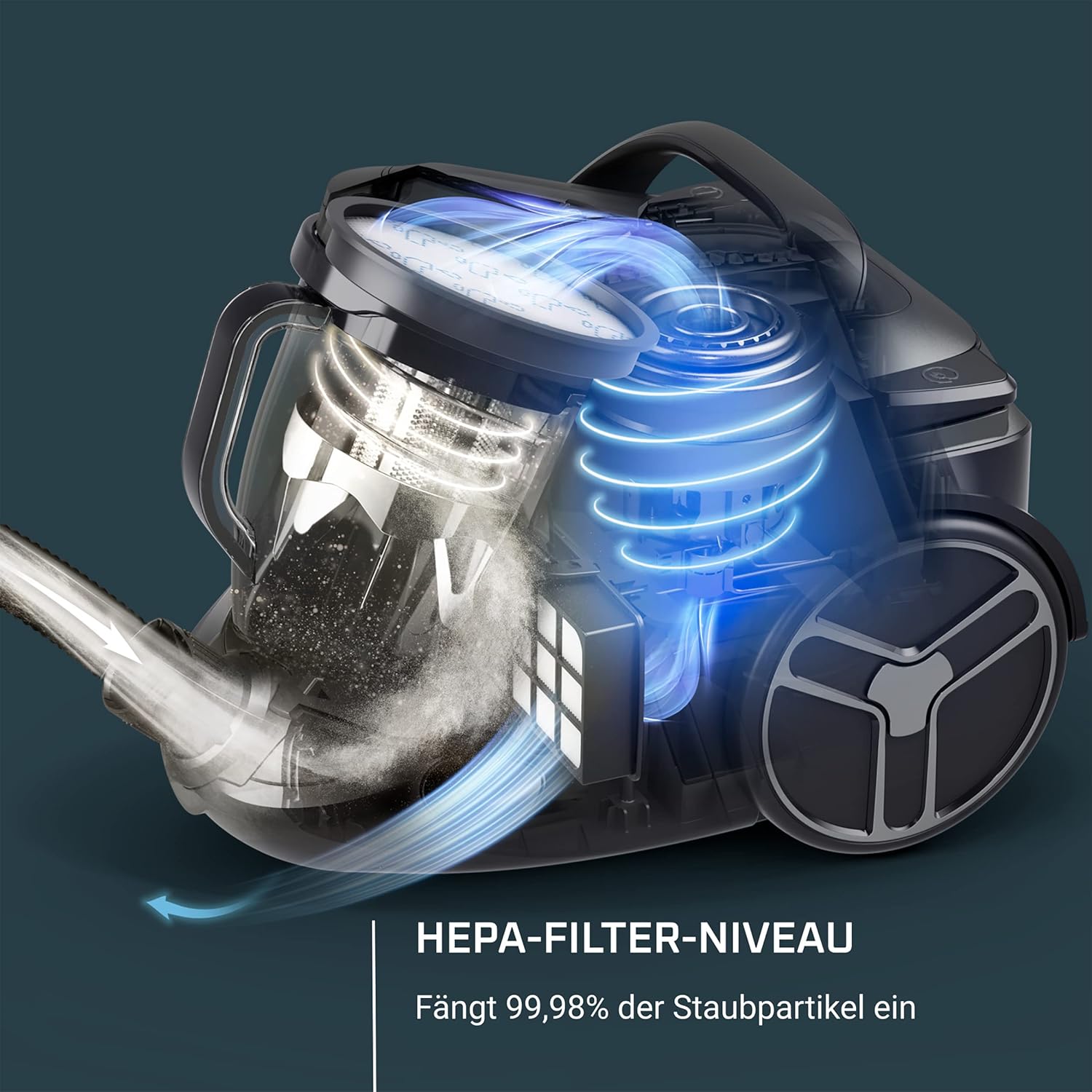 Thumbnail 4 de Rowenta Silence Force Cyclonic Effitech beutelloser Bodenstaubsauger RO7954 (HEPA, 59 dB, 12 m)