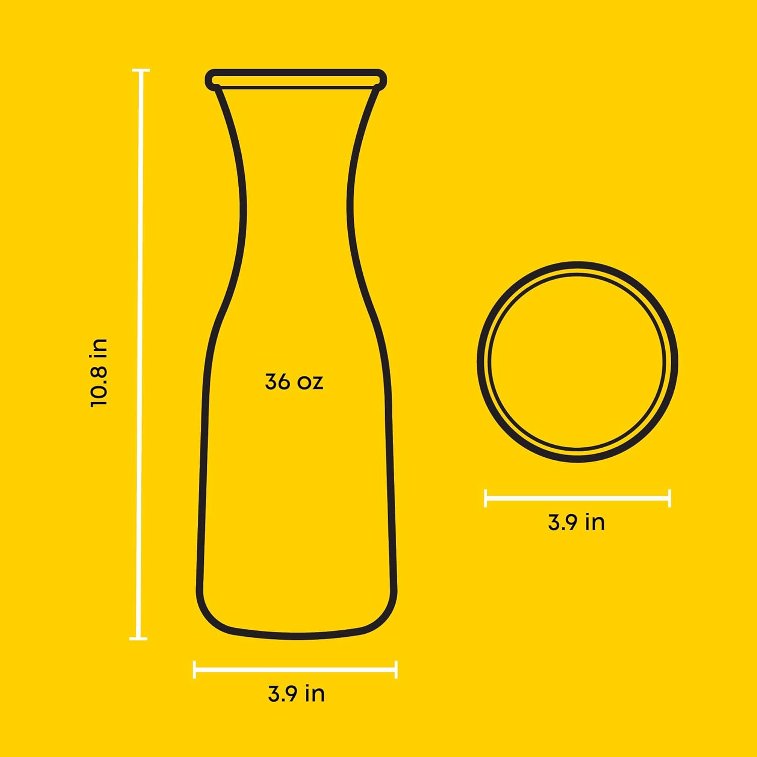 Detalle 2 de JoyJolt Glass Carafe 1 L 🍶