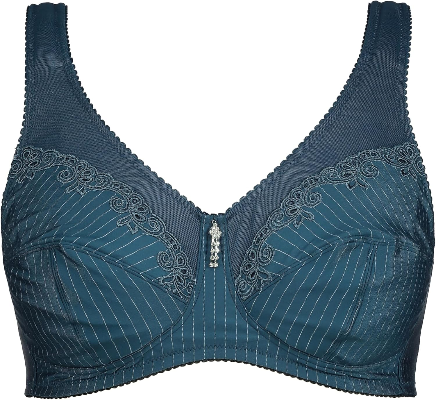 Detalle de Ulla Popken Damen Entlastungs-BH ohne Bügel – Strassanhänger, extrabreite Träger, Cup C-G