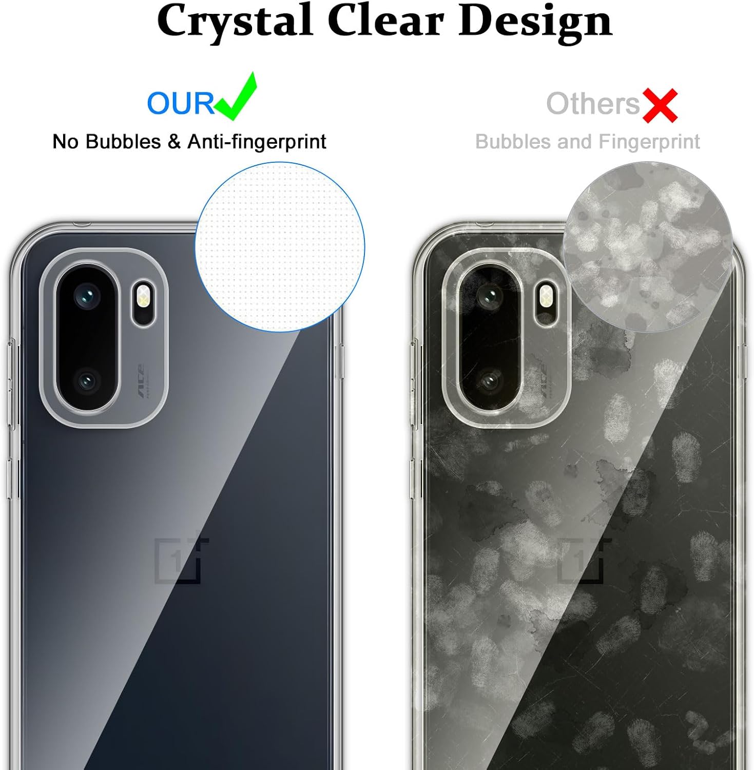 Detalle de Liilaa Hülle für OnePlus 15R 5G mit Panzerglas: Schutzfolie (2x), TPU-Case, kratz- & stoßfest, transparent