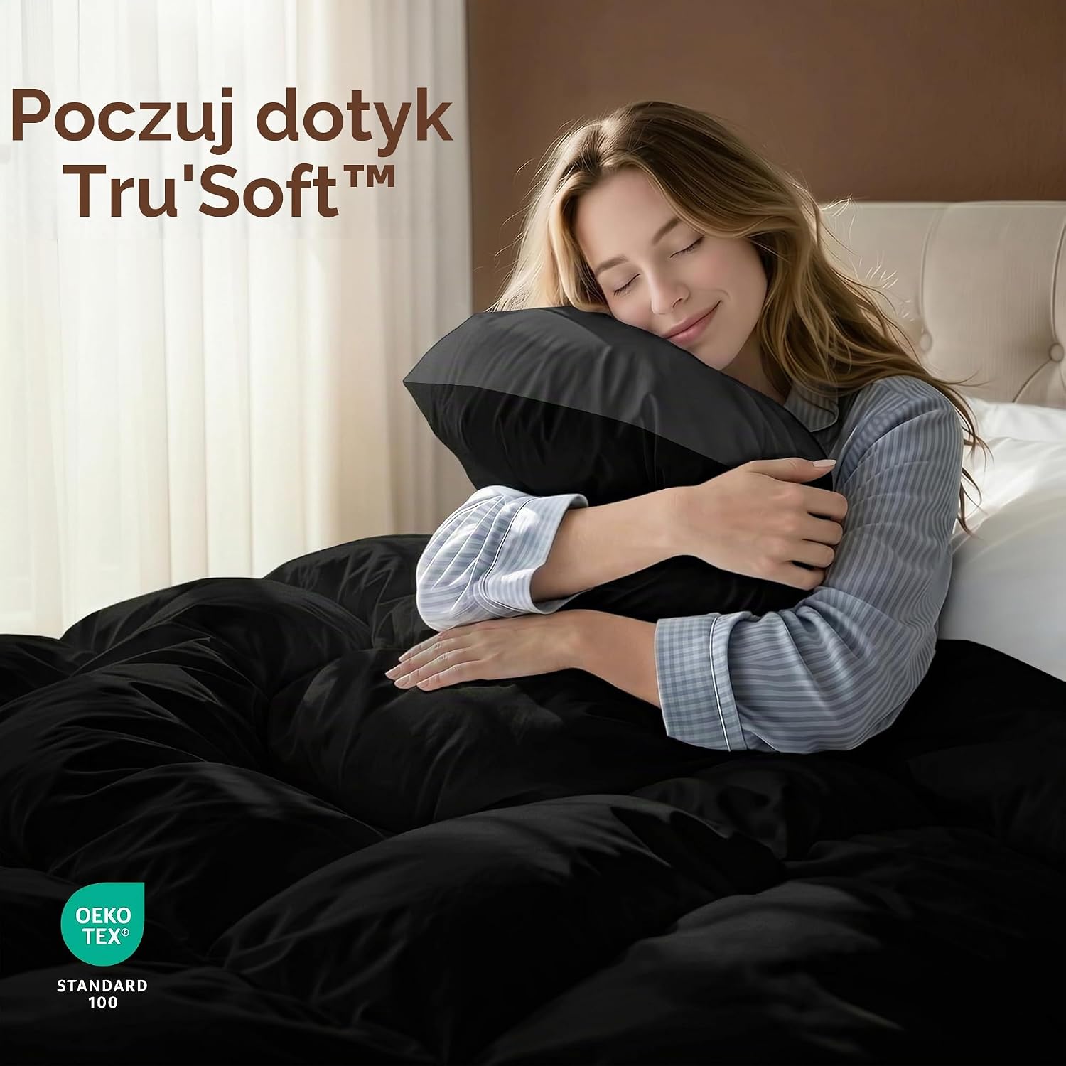 Detalle de Utopia Bedding UB0065 – kołdra Queen 225 × 225 cm, mikrofibra, przeszycie kasetowe