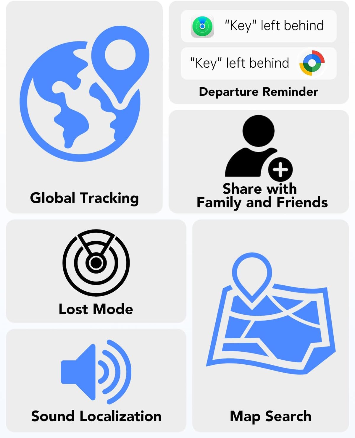 Thumbnail 3 de TIMU Lot de 4 Traceur Tag Android & iOS — Find My & Find Hub, GPS Bluetooth, Batterie remplaçable, IP67