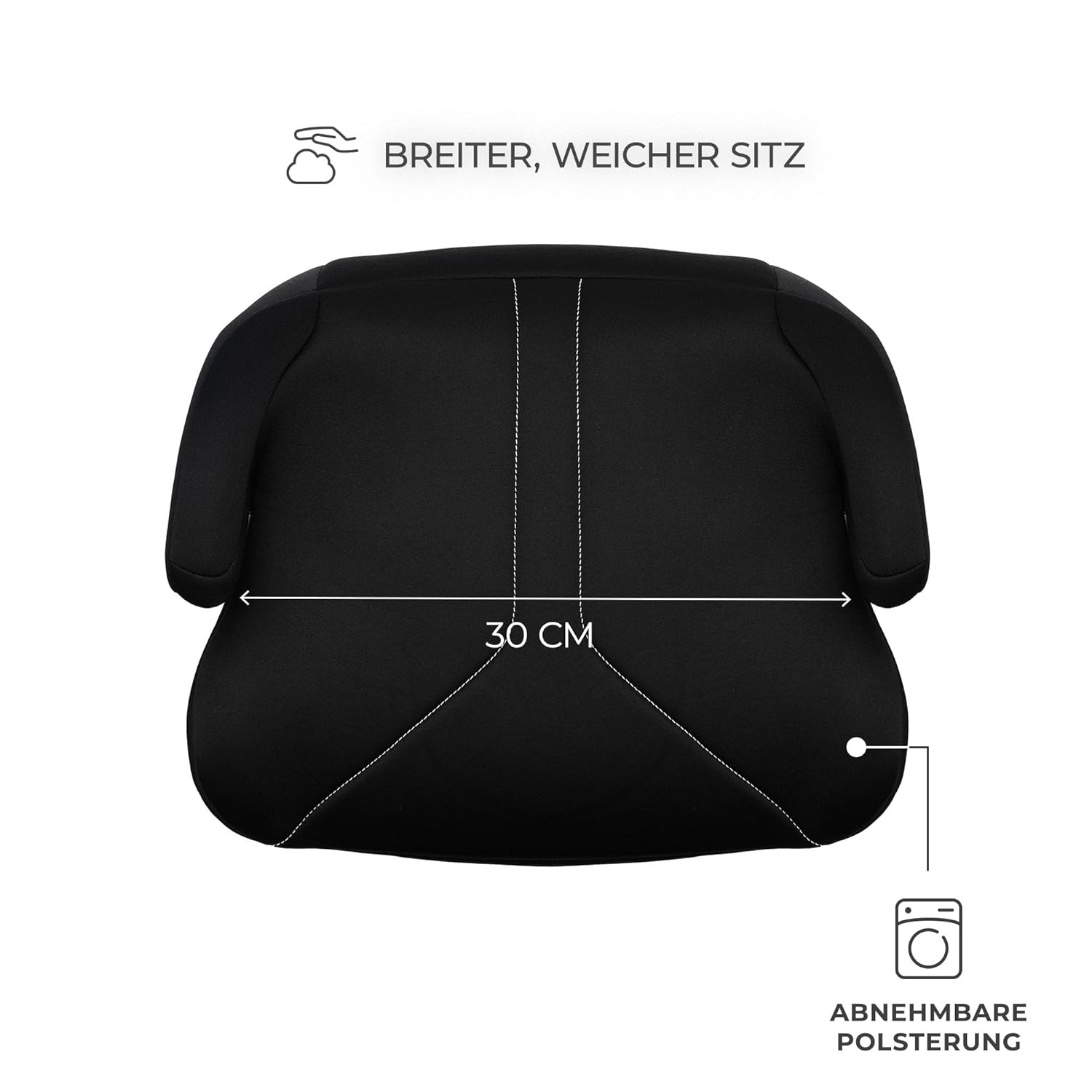 Detalle de Kinderkraft I-BOOST 2 I-SIZE: Sitzerhöhung für 6–12 Jahre, 125–150 cm, mit Gurtführung, ergonomisch gepolstert
