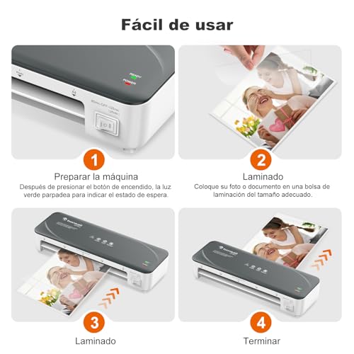 Thumbnail 5 de Bonsaii Laminadora A4 Blanca L418-C con tecnología anti-atascos (80-125 micras)