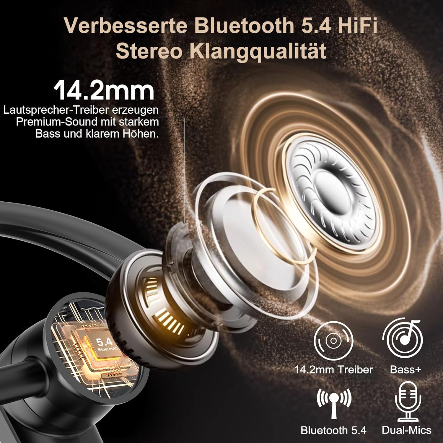 Thumbnail 2 de Bluetooth Headset 5.4 mit CVC 8.0