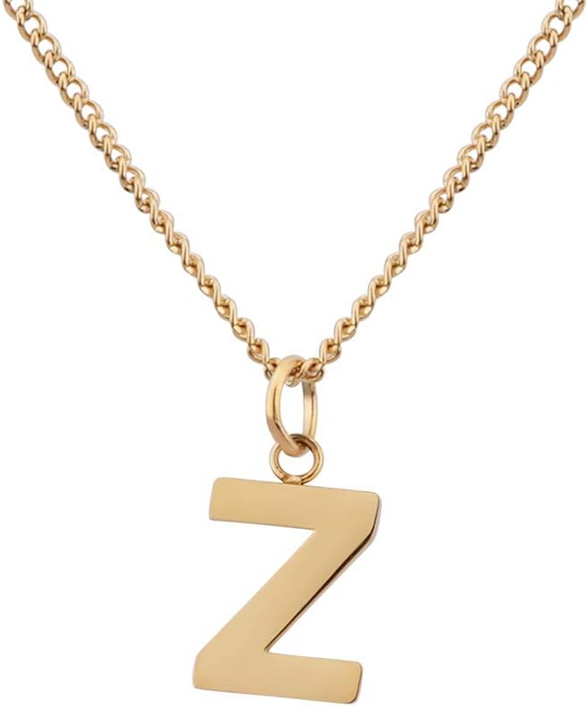 Detalle de GD GOOD.designs EST. 2015 collana con lettere iniziali in oro 18 carati, resistente all’acqua (A-Z)