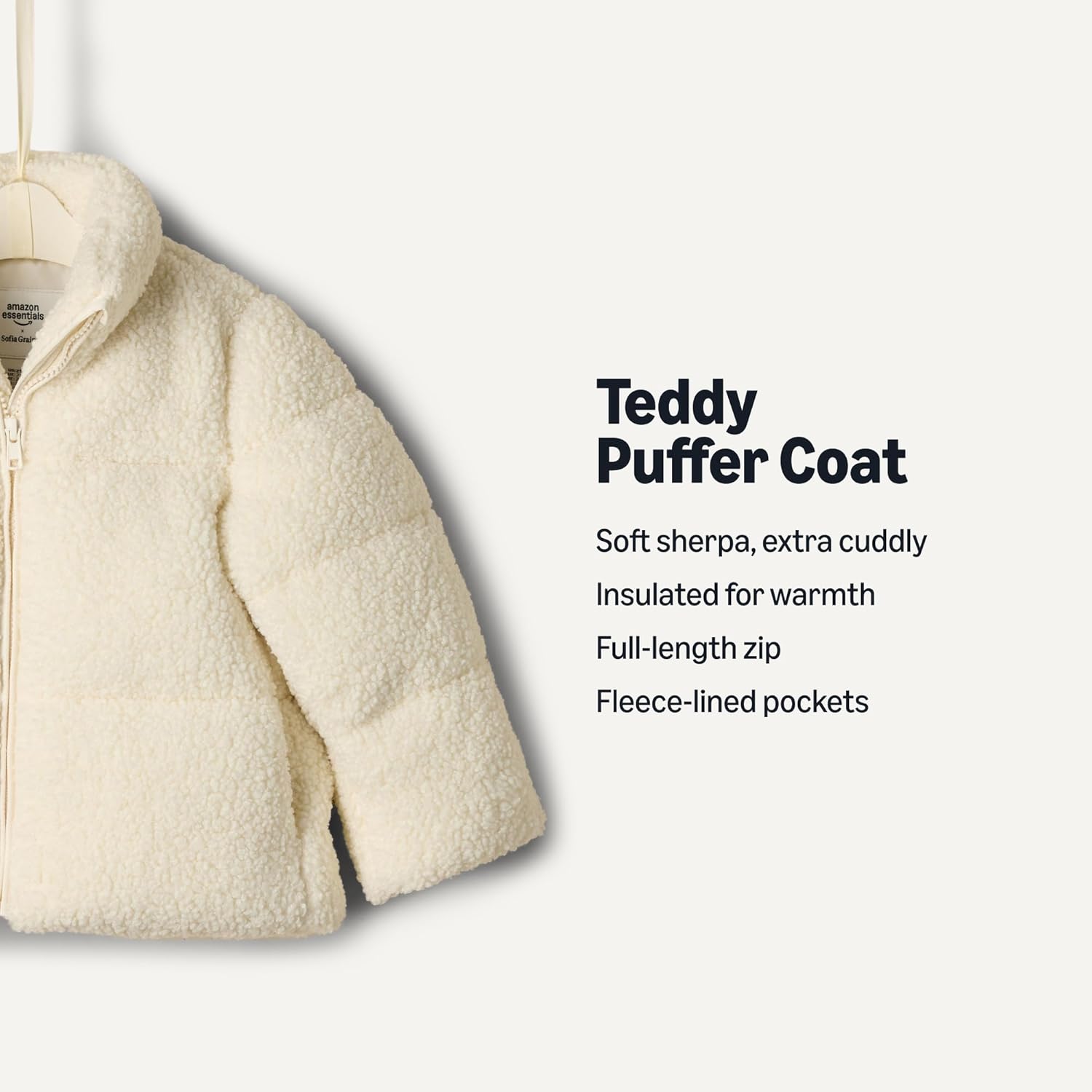 Thumbnail 2 de Amazon Essentials x Sofia Grainge Teddy Puffer Jacket for Babies, Toddlers and Kids