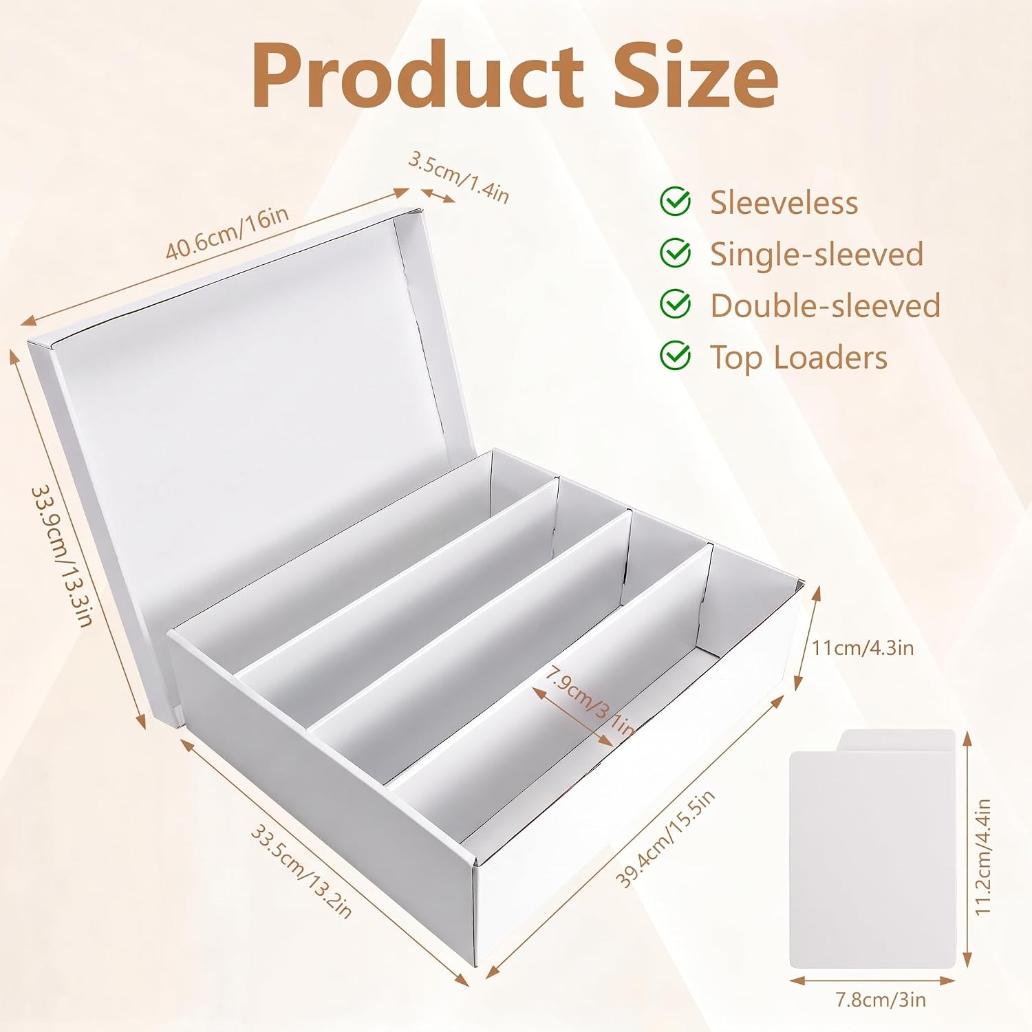 Detalle 2 de RLAVBL Trading Card Storage Box, 3,600-Card Capacity