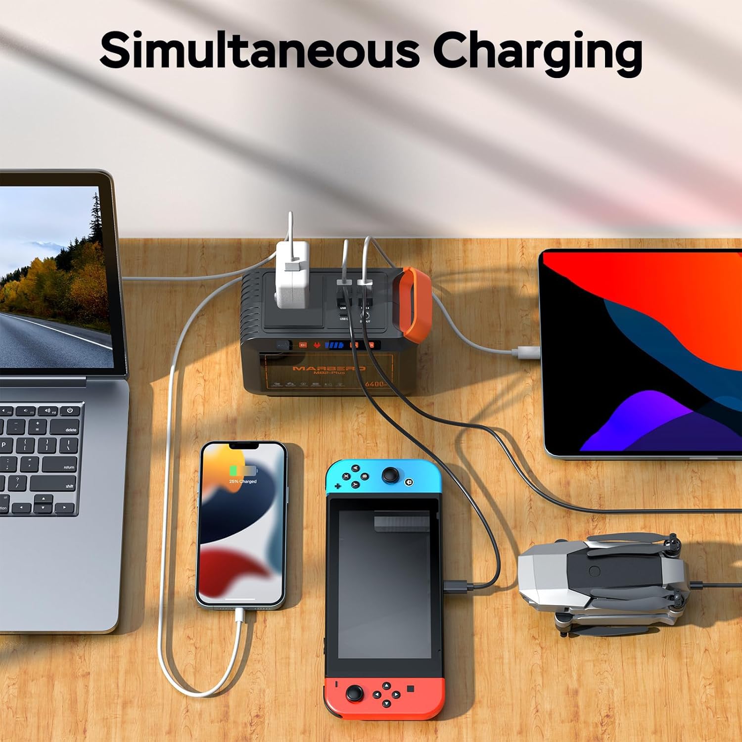 Thumbnail 3 de MARBERO M82 Plus Portable Power Station 26,400mAh with AC Plug, 98Wh Output