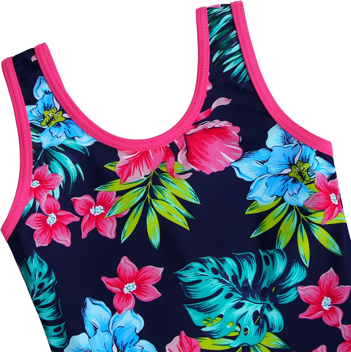 Detalle de ZNYUNE Girls' One-Piece Skirted Swimsuit – Quick-Dry, Soft, Easy to Dress