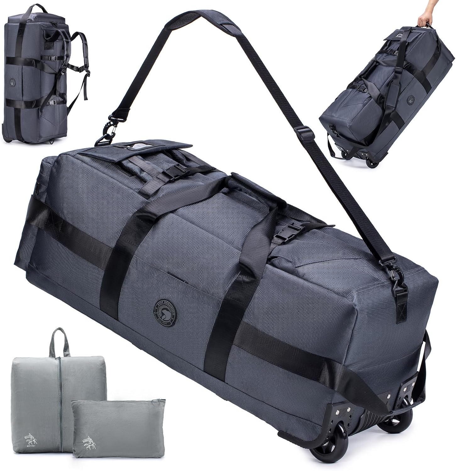 Detalle de SUCIKORIO Sac de voyage à roulettes 85L 3 en 1 (cabine avion) avec organisateur