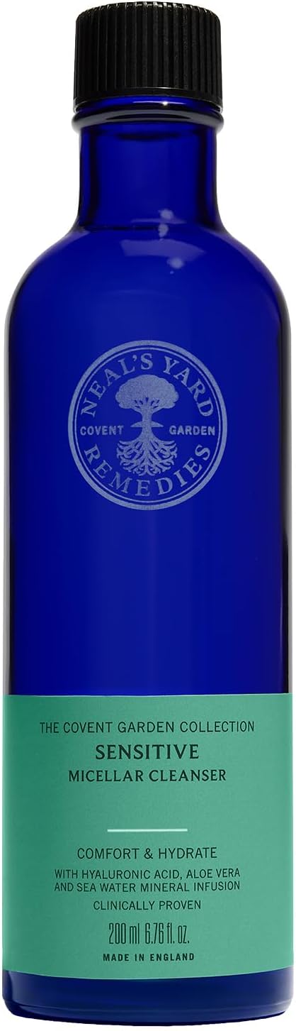 Neal's Yard Remedies Sensitive Comfort + Hydrate Micellar Cleanser (200ml) — gentle micellar cleansing for hydrated, calmer skin