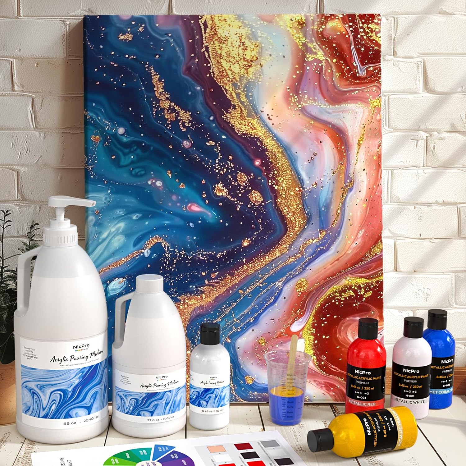 Thumbnail 5 de Nicpro Pouring Medium for Acrylic Paint 69 oz / 2040 ml
