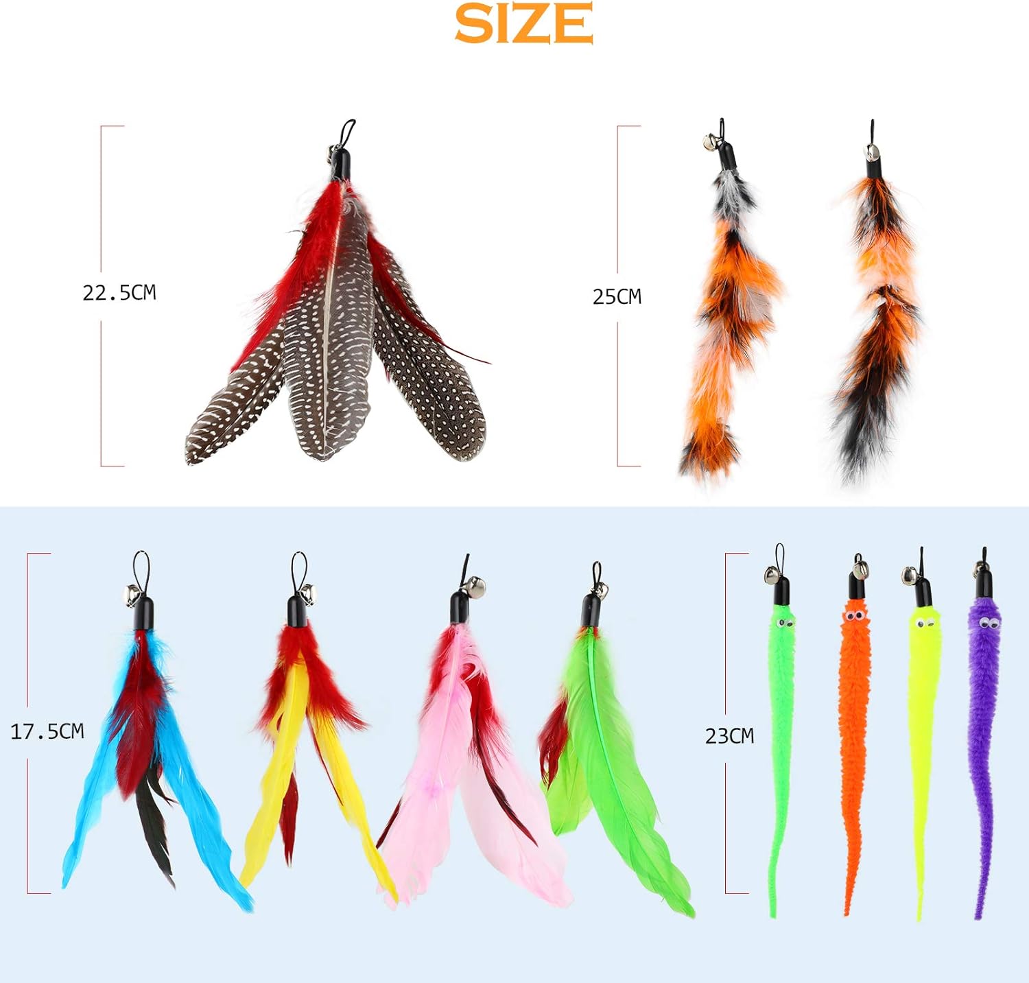 Thumbnail 3 de Hianjoo Cat Feather Teaser Set 12 pcs — interactive cat toys 🐱