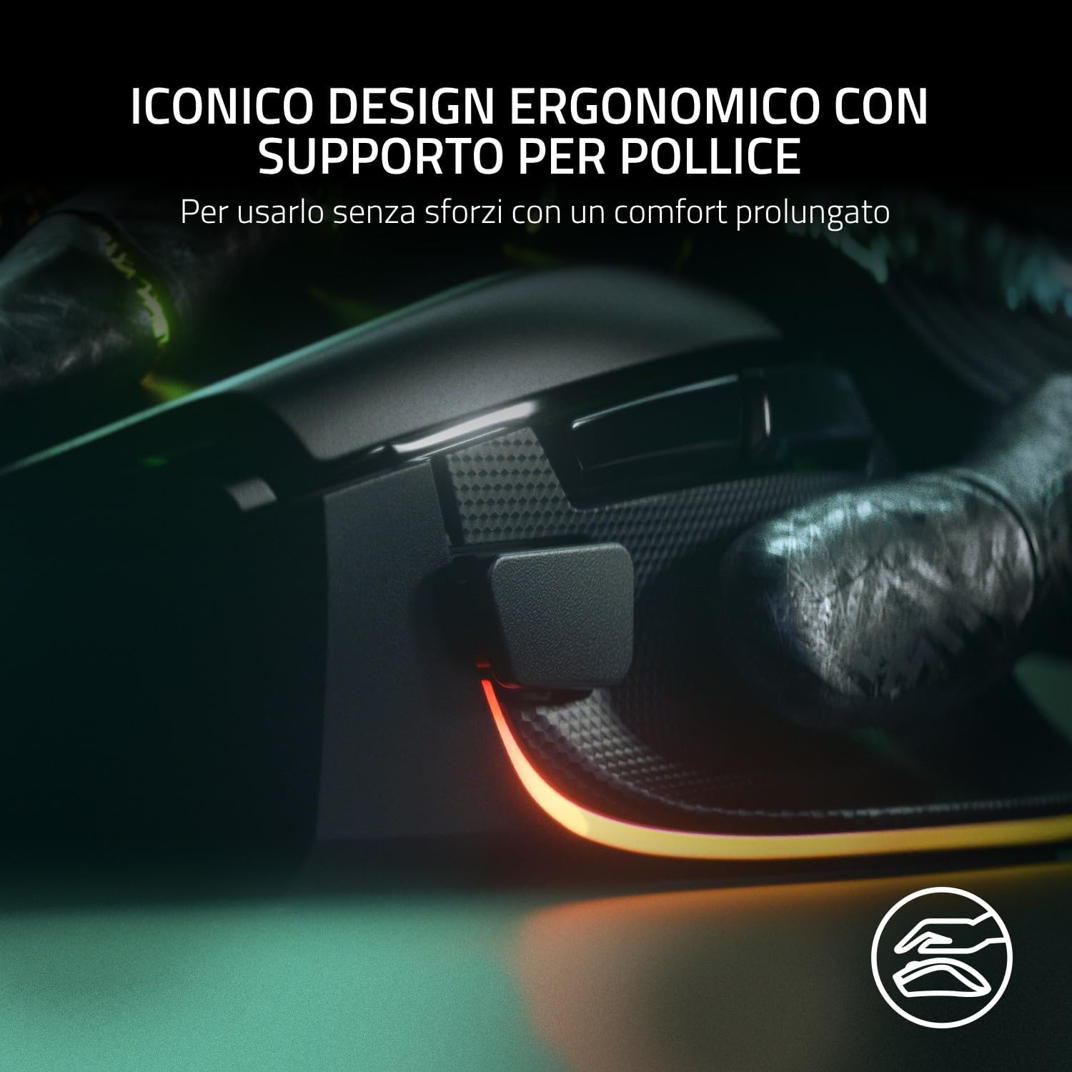 Thumbnail 4 de Razer Basilisk V3: Mouse da Gioco cablato con 11 pulsanti programmabili e DPI 26K