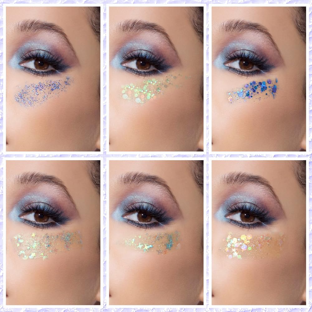 Thumbnail 3 de AOOWU Festival gel glitterato per viso e corpo con 6 colori