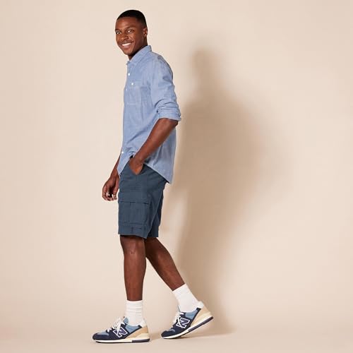 Thumbnail 4 de Amazon Essentials pantalón corto cargo de sarga de algodón 100% de 25 cm (corte clásico) en azul marino