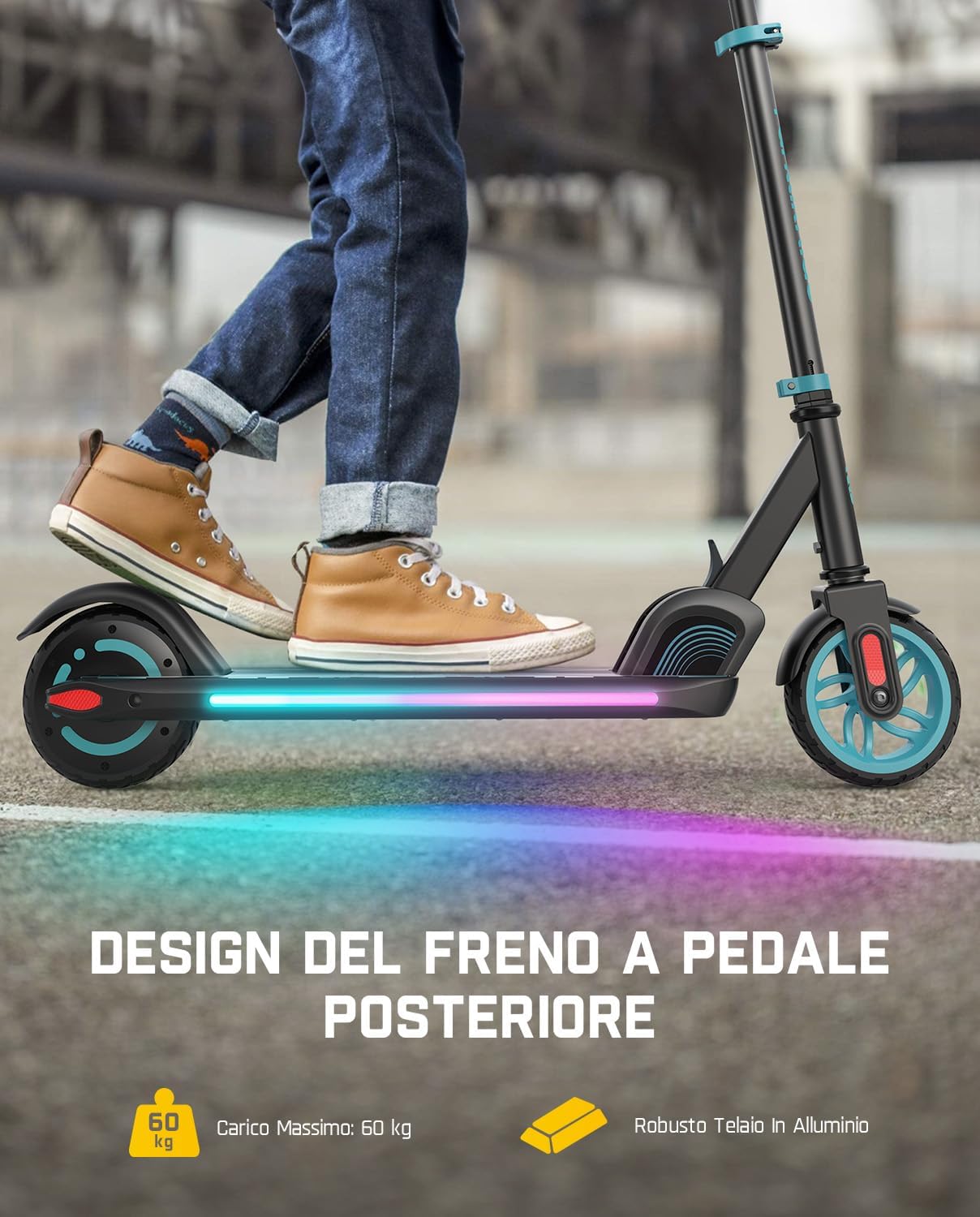 Thumbnail 6 de FanttikRide C9 Apex monopattino elettrico per bambini 120–160 cm, con altoparlante Bluetooth e luci arcobaleno