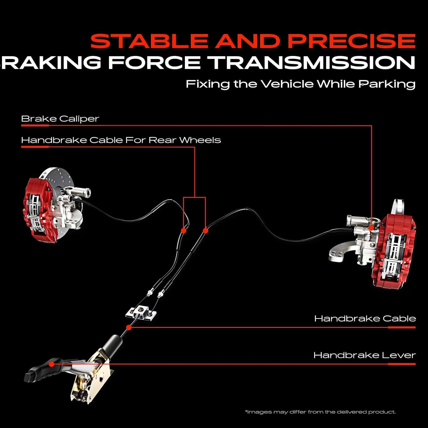 Thumbnail 6 de Frankberg Handbrake Cable Rear Parking Brake Cable – Compatible with Golf V/V Golf VI, A3 8P1, Altea 8P1, Octavia II 1Z3/1Z5, Yeti