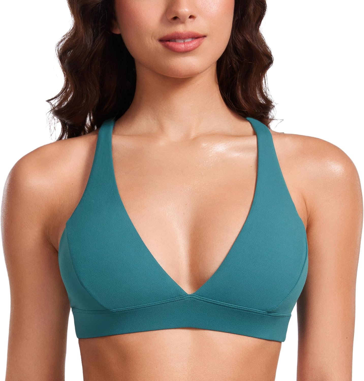 Detalle de CRZ YOGA Butterluxe soutien-gorge sport à col V profond avec coussinets amovibles