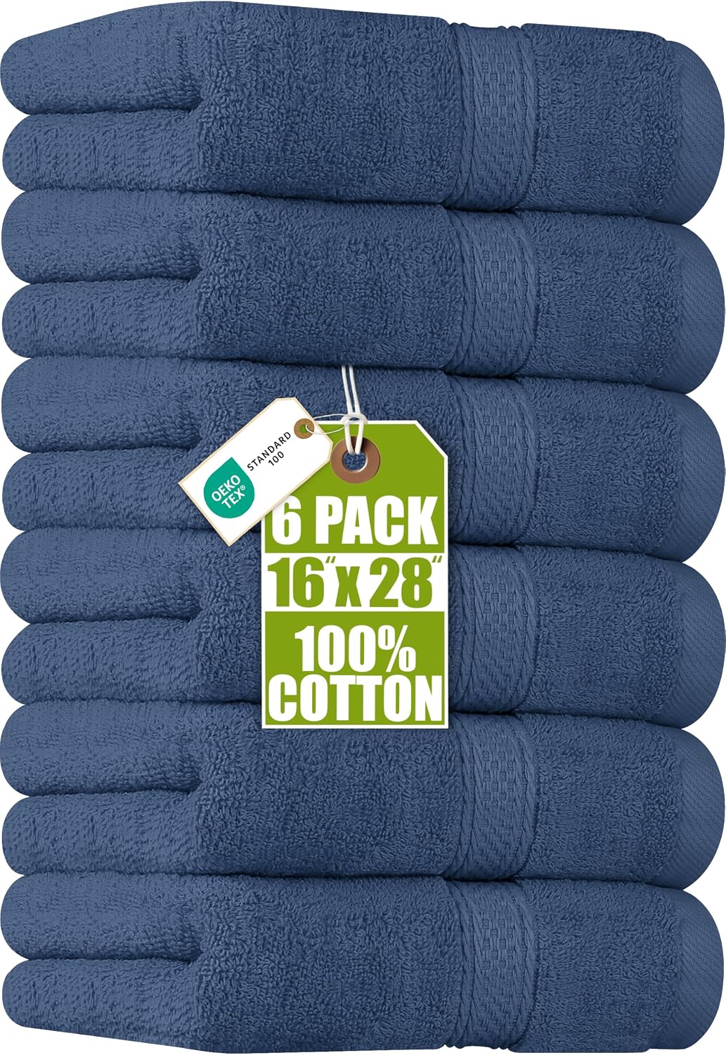 Detalle de Utopia Towels UT0737 Hand Towels, 6-Pack, 600 GSM Cotton, Navy