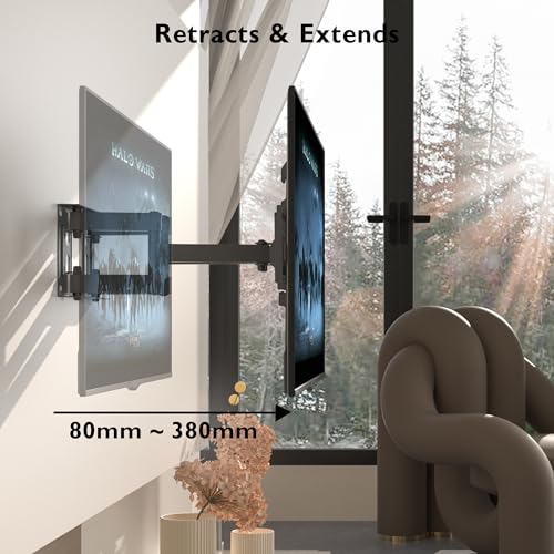 Detalle de BONTEC Support mural TV orientable et inclinable 23–70 pouces