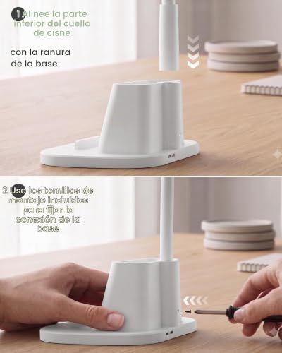 Thumbnail 7 de Ylatoial flexo LED de doble cabezal, 25 modos y brazo giratorio 360°, 47 cm