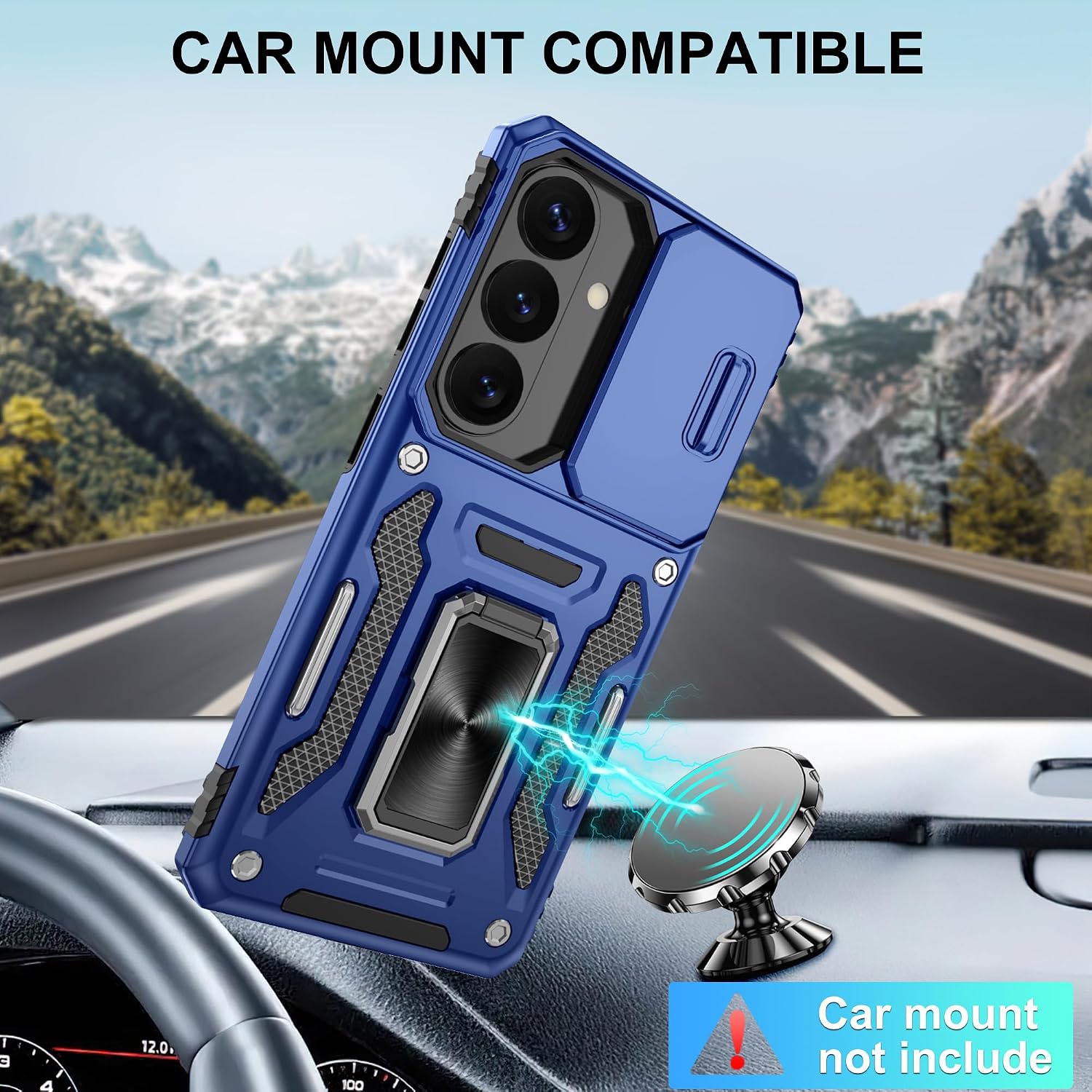 Thumbnail 3 de Jshru Samsung Galaxy S26 Plus Case with Screen Protector and Ring Stand