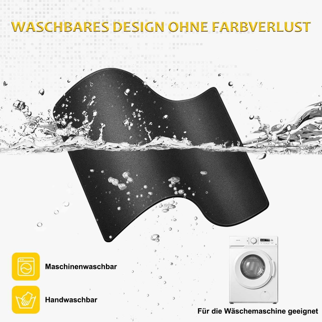 Thumbnail 5 de JIKIOU Mauspad im 3er-Set (260 x 210 x 3 mm) mit genähtem Rand, rutschfester Gummiunterseite und waschbarem Lycra-Tuch