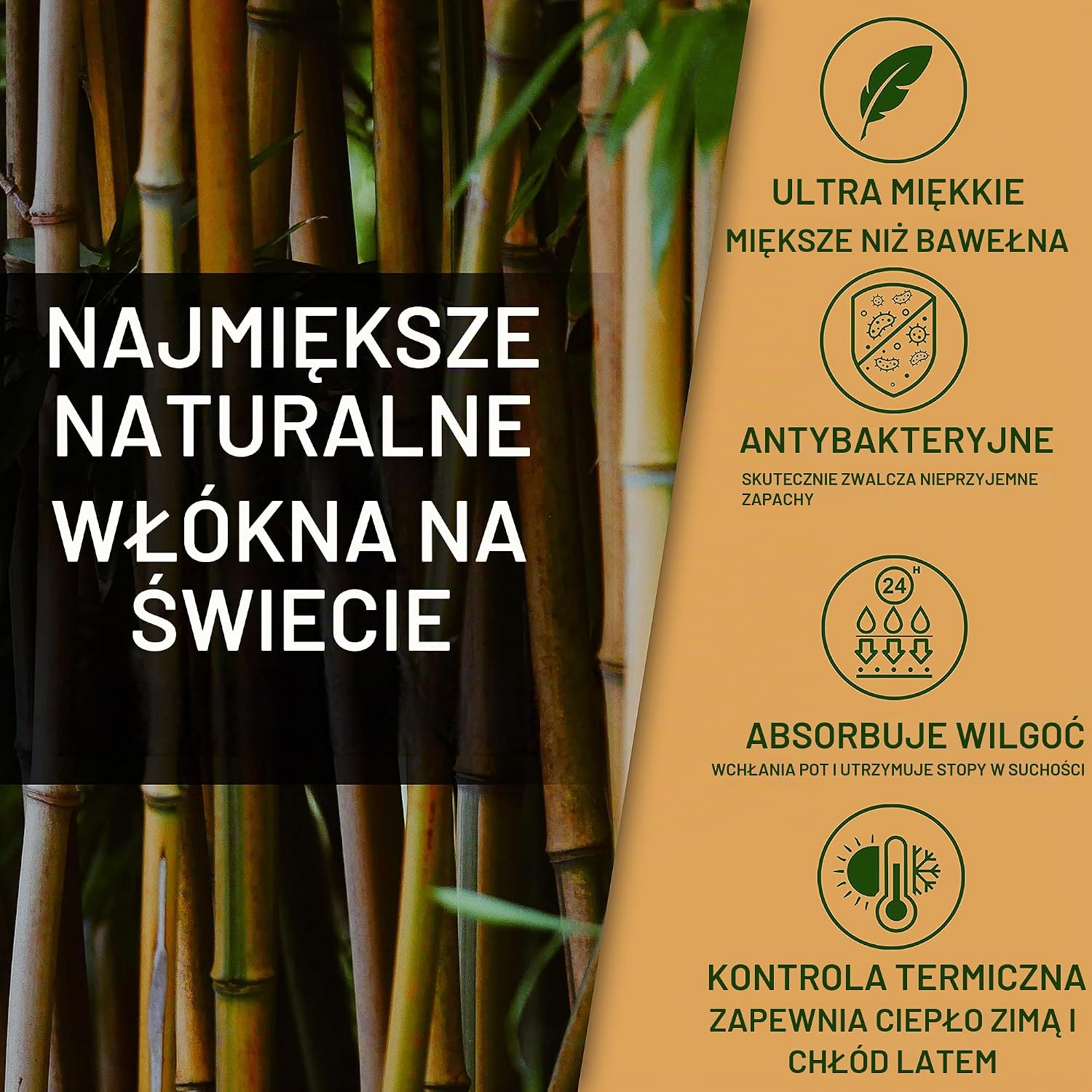 Thumbnail 4 de BAMBOS bambusowe skarpety sportowe, 6 par z oddychającą siateczką