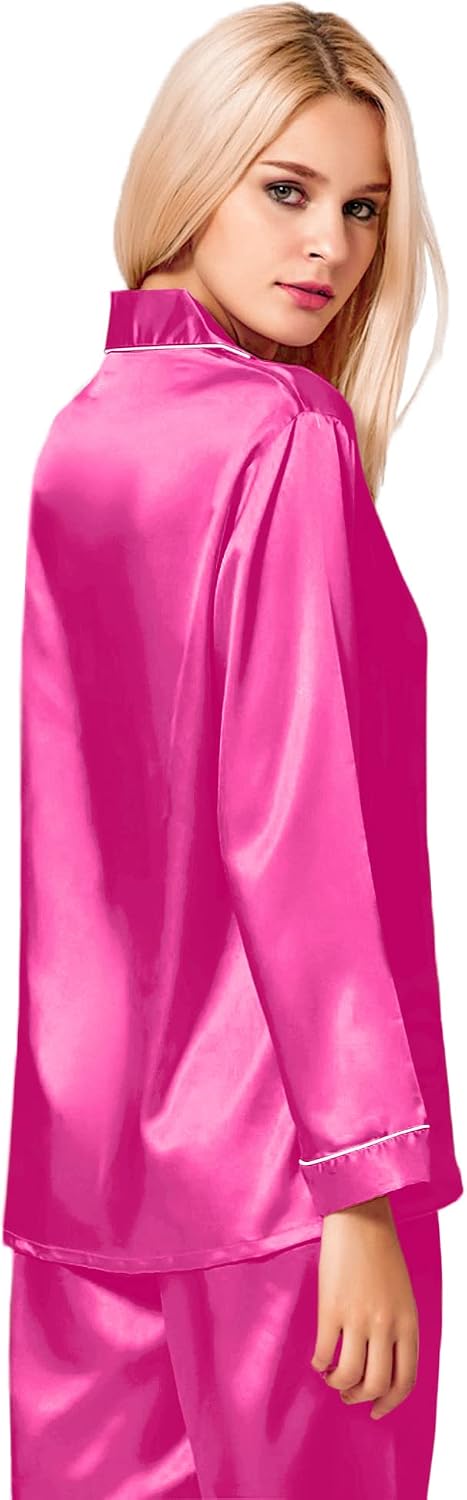 Thumbnail 4 de SWOMOG Silk Satin Pajamas Set XS-3XL