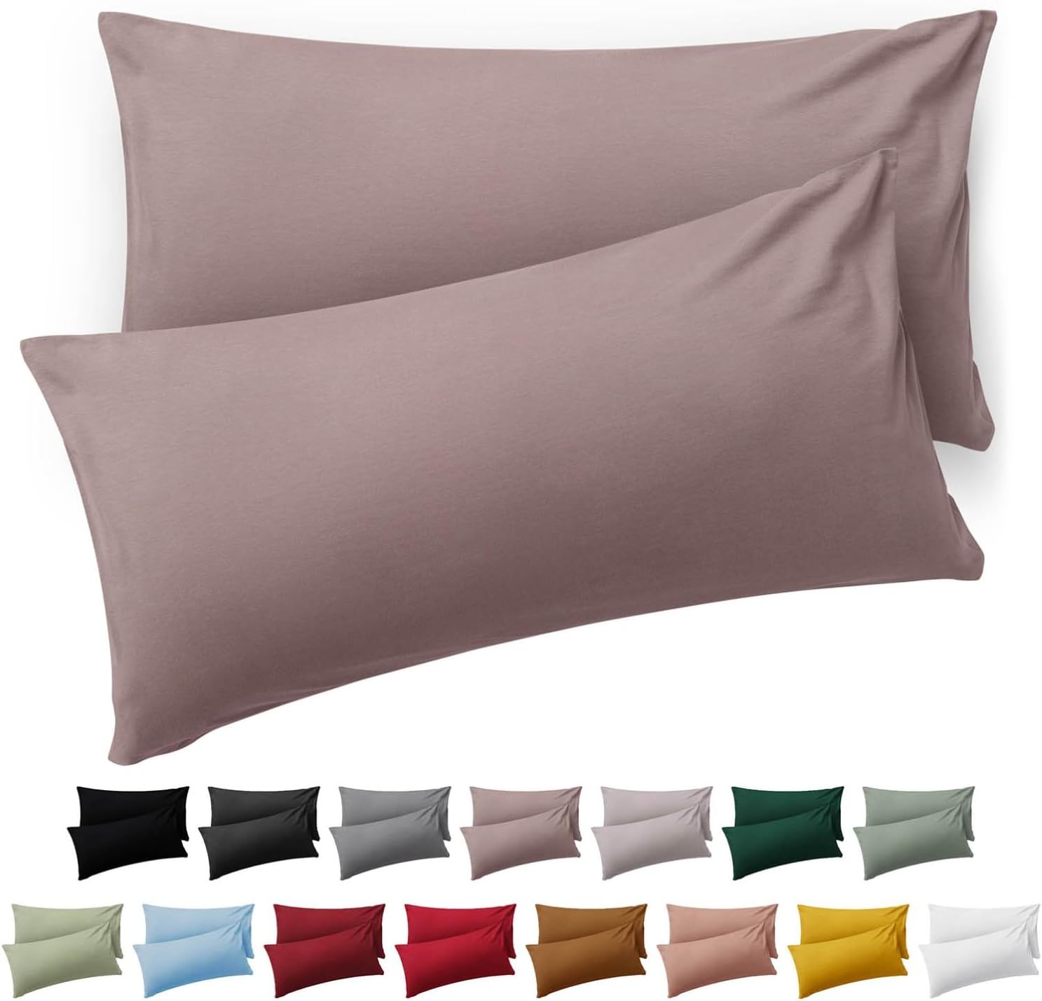Thumbnail 6 de Blumtal Housse Oreiller Dormeur Latéral 40x145 cm – Lot de 2 en Microfibre Certifiée Oeko-Tex, Vert