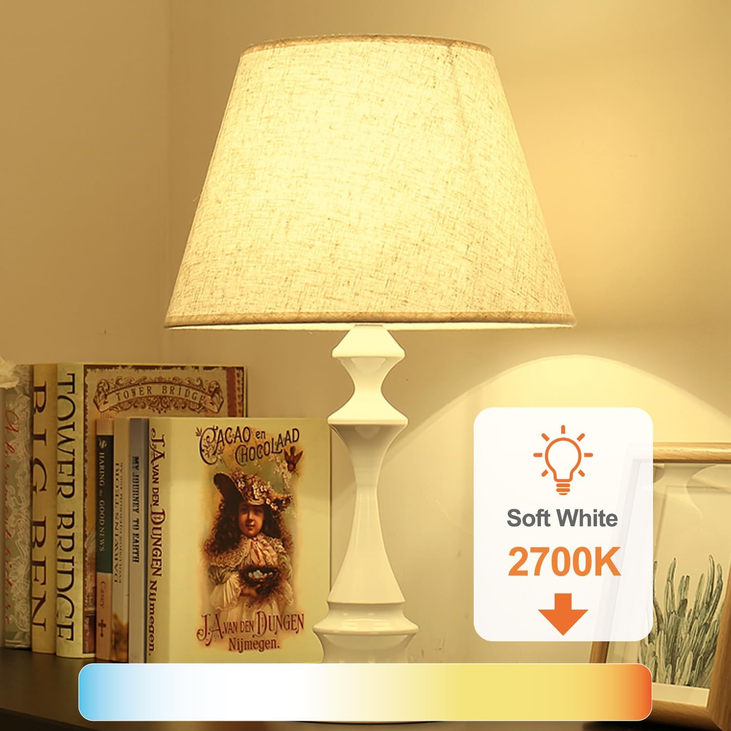 Detalle de TJOY 6 Pack A19 LED Light Bulbs 2700K Soft White, 60W Equivalent, E26 Base