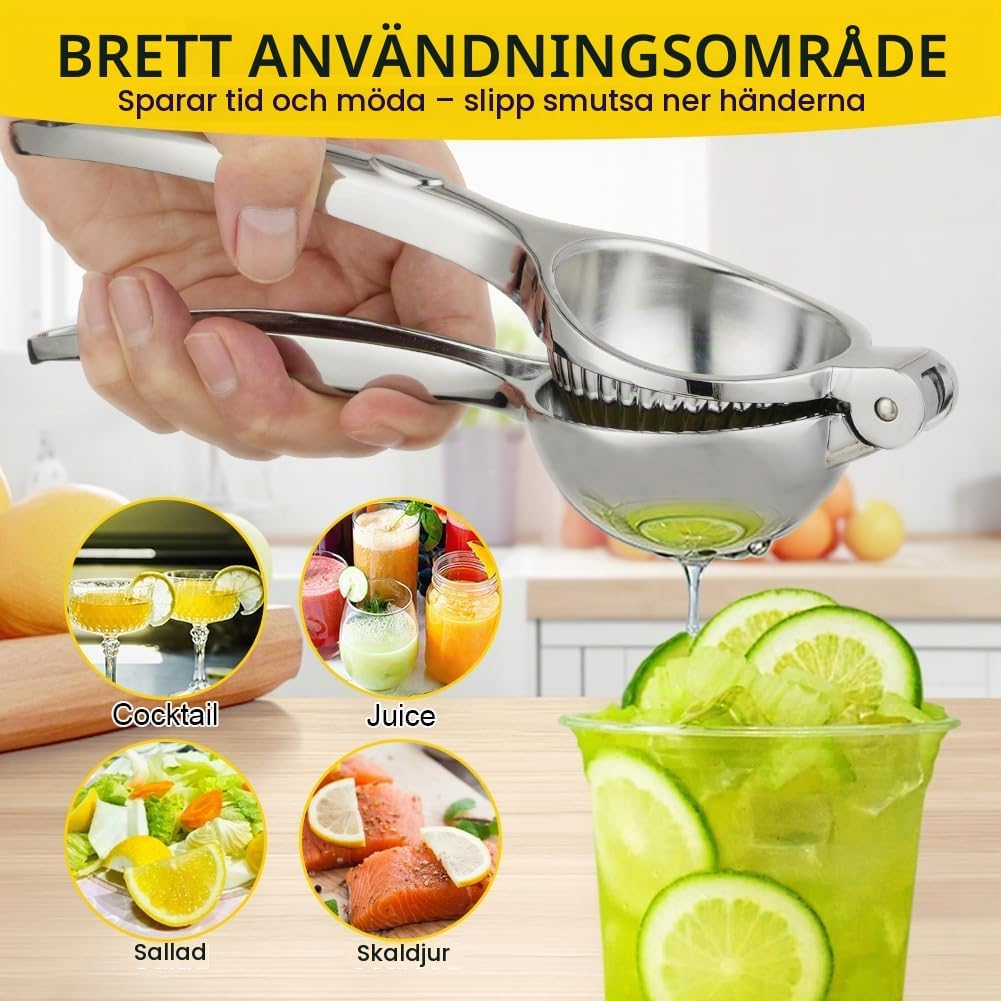 Thumbnail 6 de AUAUY manuell citruspress, 7 cm, i zinklegering med ergonomiskt grepp