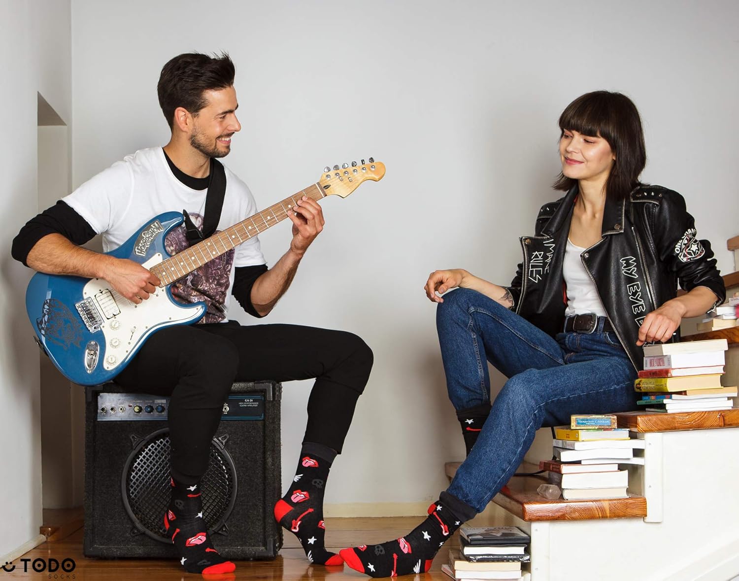 Thumbnail 6 de TODO Colours Lustige Socken mit Motiv – Smart Owl: Mehrfarbige, bunte Socken mit Lernmotiv