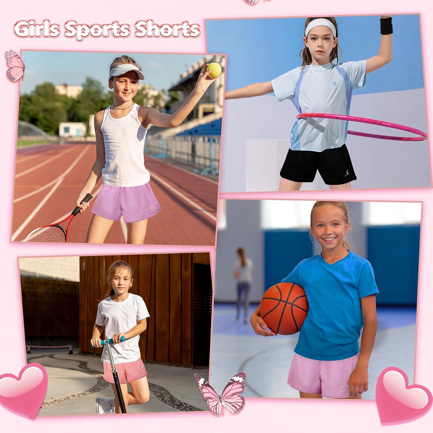 Thumbnail 1 de Zzxlw Girls Shorts – Breathable Quick-Dry Sports Shorts for 7–12 Years