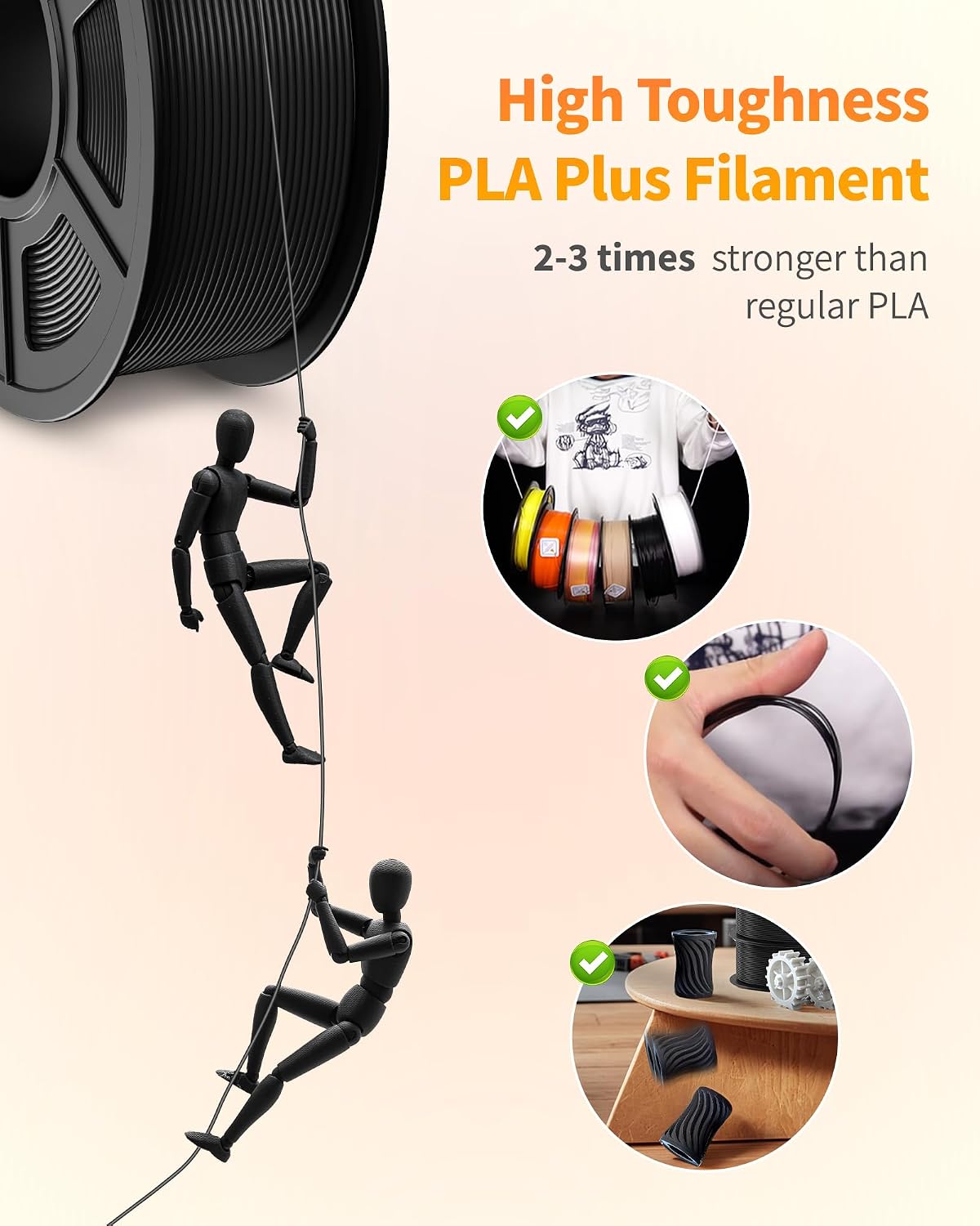 Detalle 2 de TECBEARS PLA Plus 1.75 mm 1kg spool