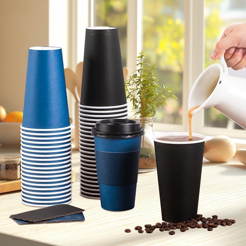 Thumbnail 1 de SIUQ 100-Pack 16 oz Disposable Coffee Cups ⚡