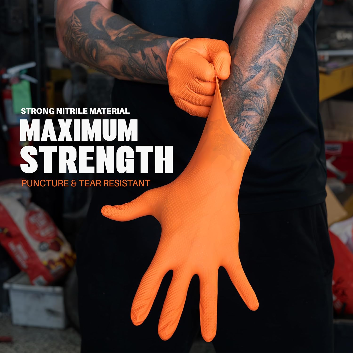 Detalle 2 de GRIPXX Herkules Grip Heavy Duty 8 mil Nitrile Gloves