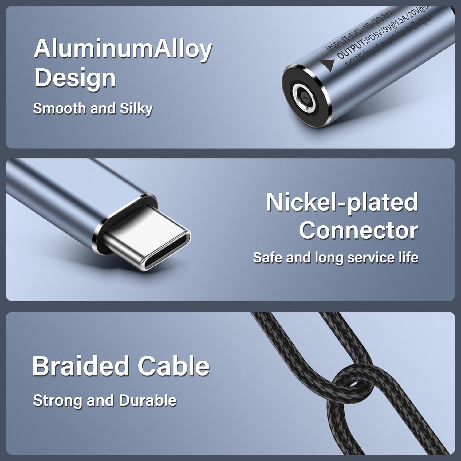 Thumbnail 1 de SinLoon PD 100W DC4530 to USB-C Cable: 18cm PD Aware Power Delivery for mobile, tablet and laptop charging