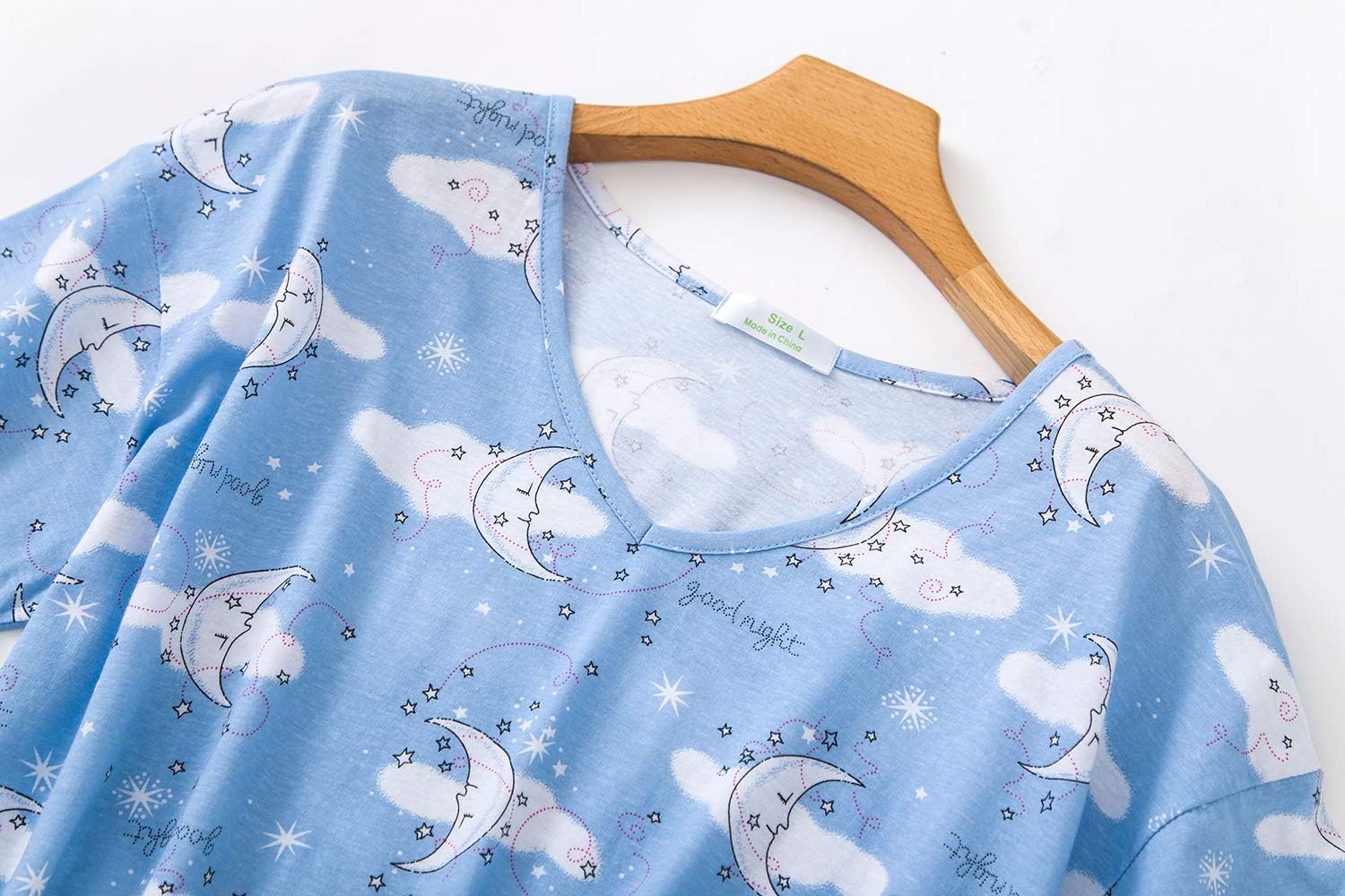 Thumbnail 4 de CHUNG Women Cotton Blend Pyjamas Set: Short Sleeve Top + Capri Pants (Plus Size S-3XL) Sleepwear